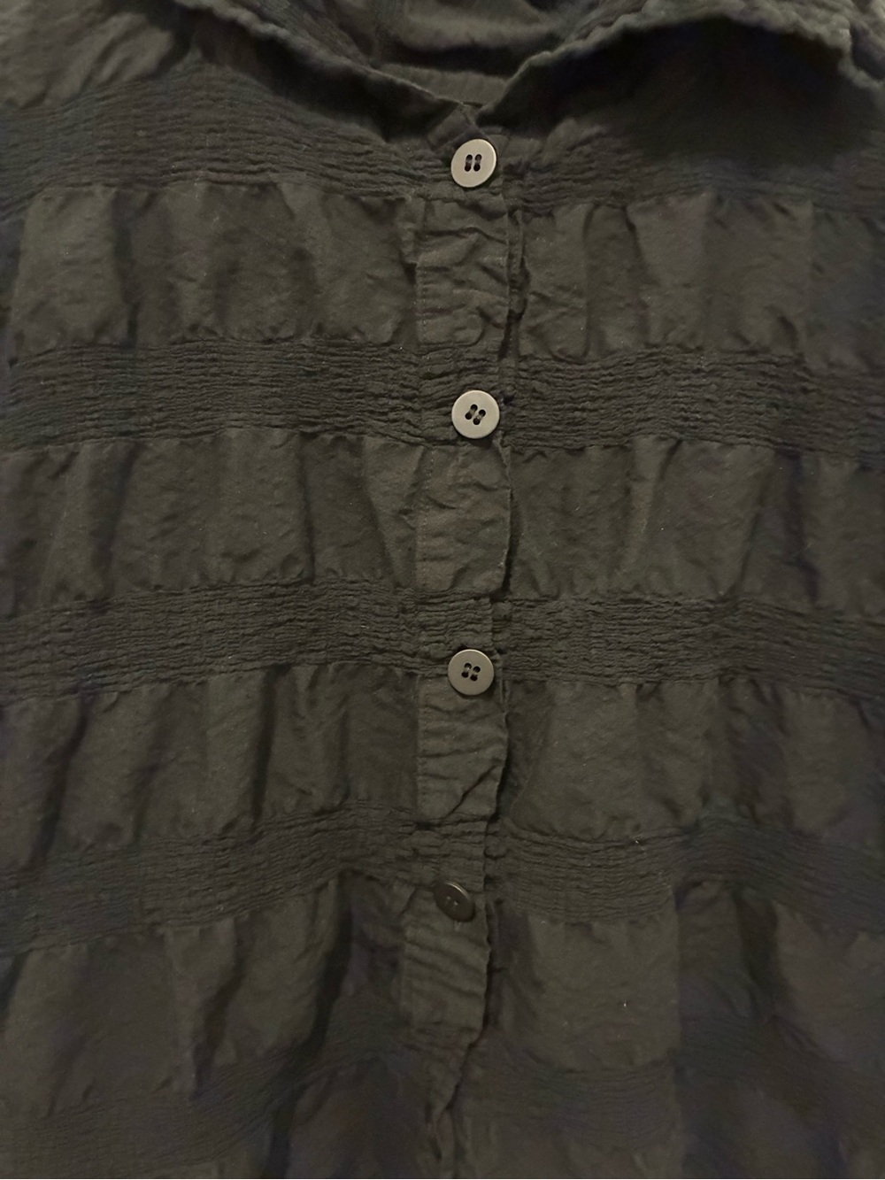 VTG Issey Miyake Cauliflower Pleated Boxy Short-Sleeve Button Shirt One Size - Picture 3 of 9